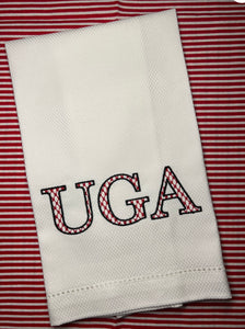 UGA Embroidered Kitchen Towel