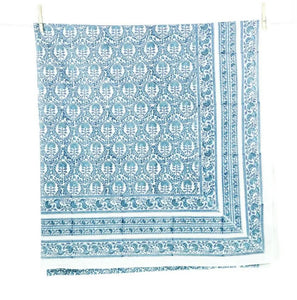 Caroline Blue Floral Tablecloth (60” x 90”)