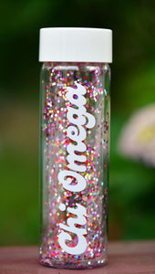 Chi Omega Confetti Water Bottle