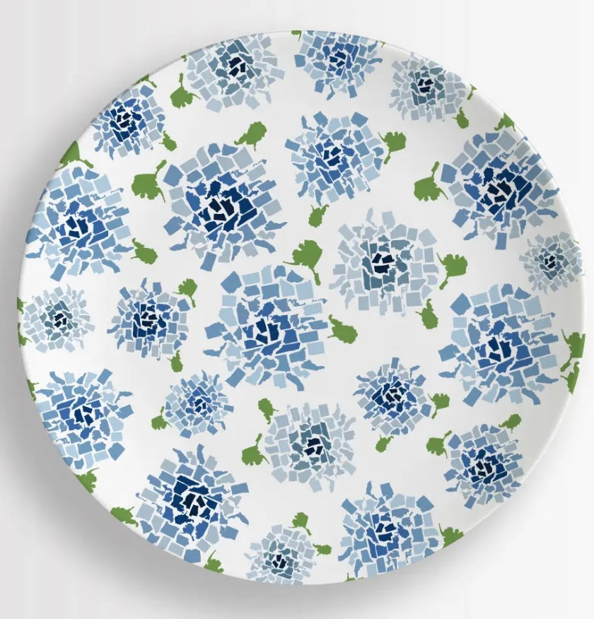 Honey + Hank Hydrangea Melamine Plates (Set of 4)