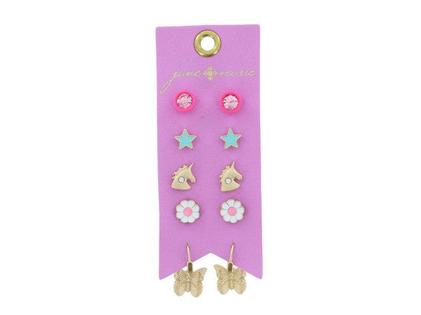 Pink Crystal Assorted Earrings