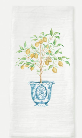 Tea towel lemon tree/ginger jar