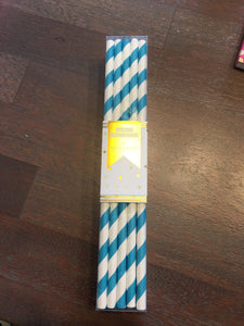 Blue paper straws