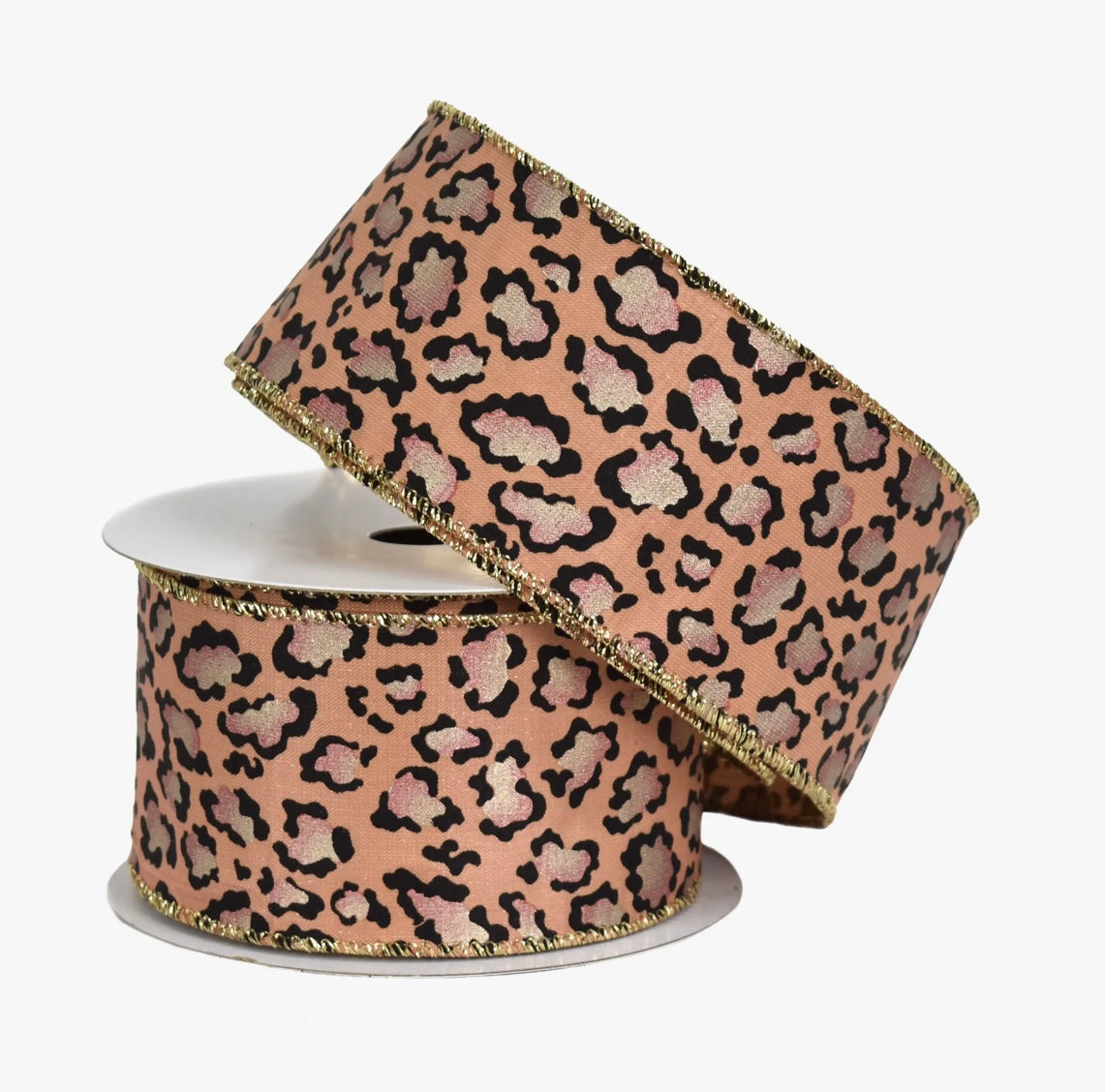 Metallic Cheetah Rose Gold Ribbon