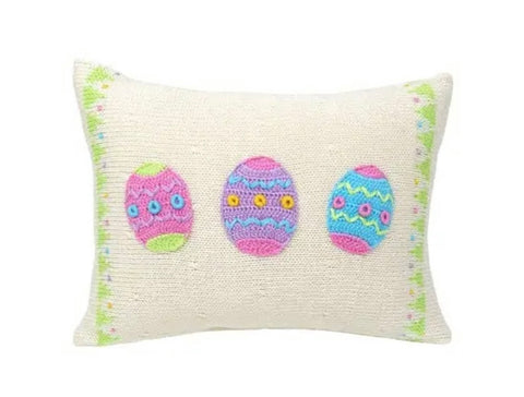 Melange Crochet Easter Eggs Pillow
