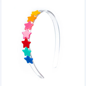 Rainbow Stars Acrylic Headband
