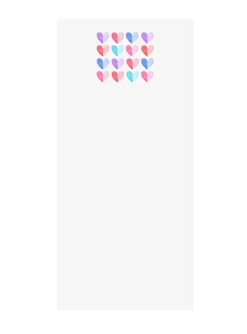 Two Tone Heart Tall Notepad