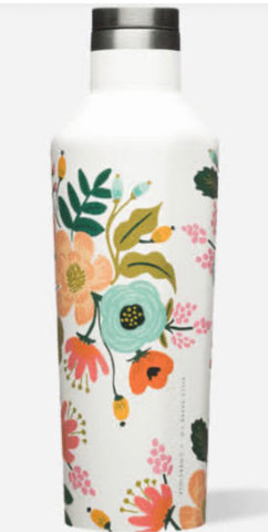 Corkcicle Rifle 16oz Canteen - Gloss Cream Lively Floral