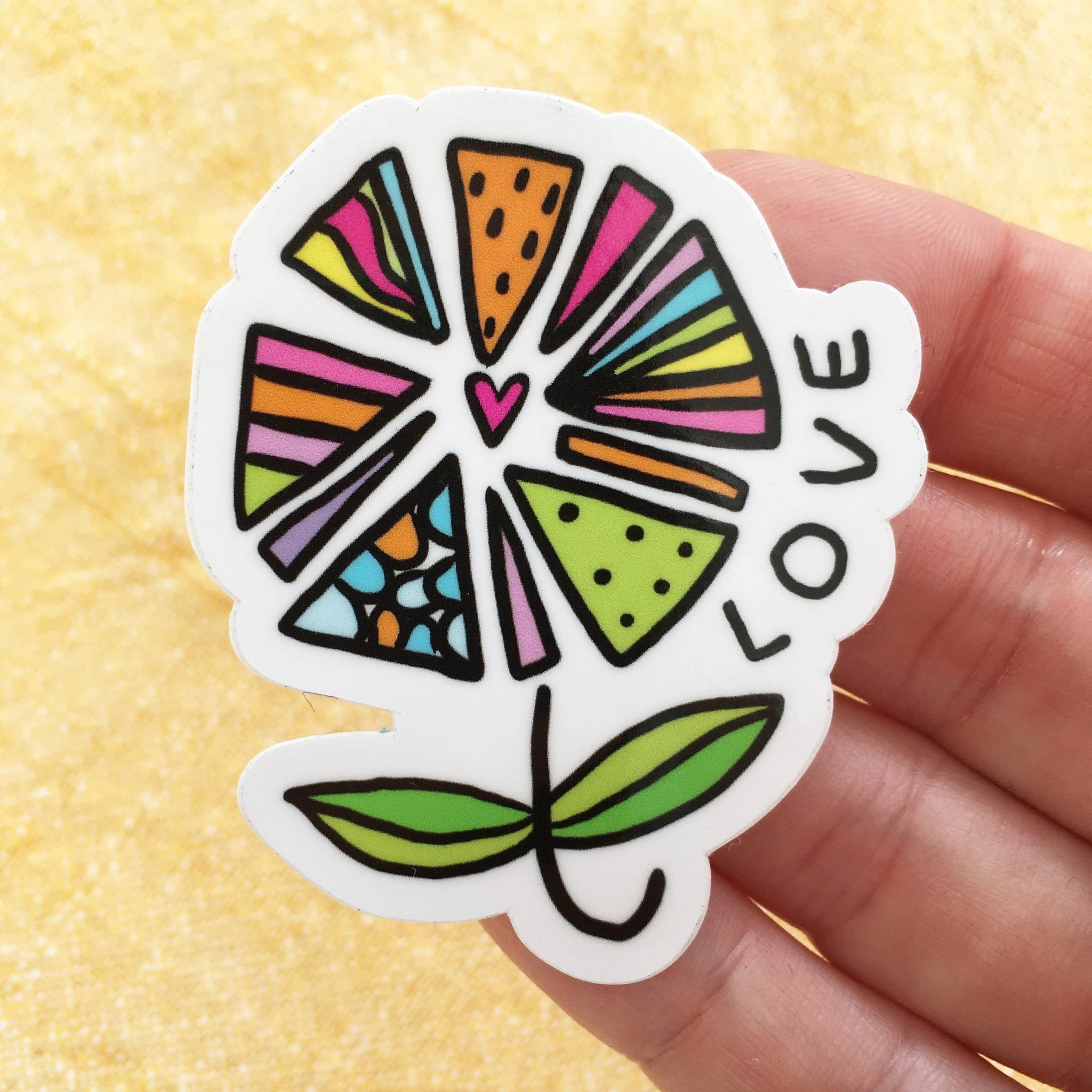 LOVE Flower Sticker