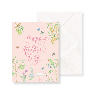 Pink Floral and Wildlife Mother’s Day Card