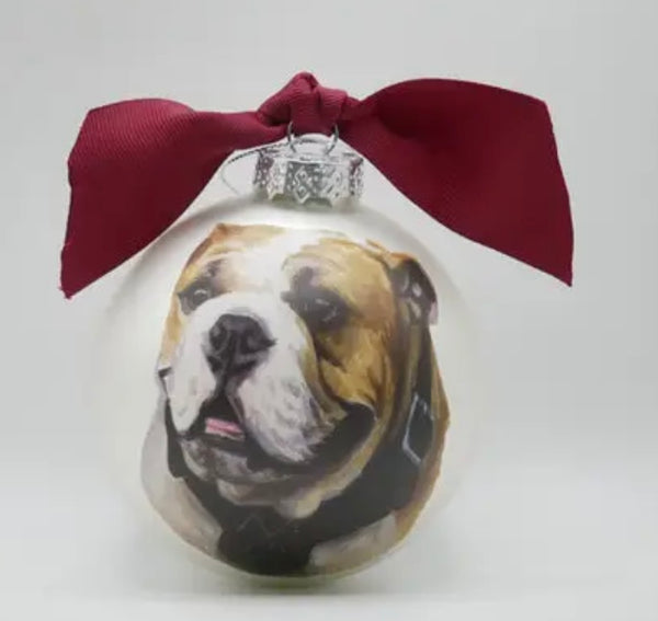 Miss State Mascot Glass Ball Ornament