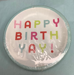 Happy Birth-Yay Paper Dinner Plate