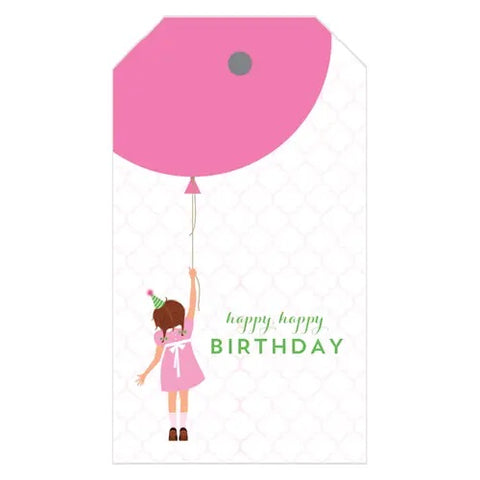 Blonde Girl Happy Birthday Gift Tags