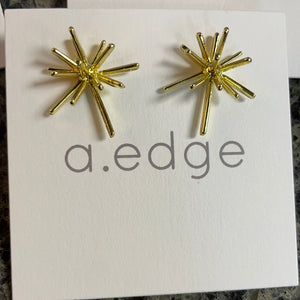 Gold star burst studs