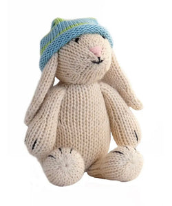 Melange Crochet Bunny in Blue Slouch Hat