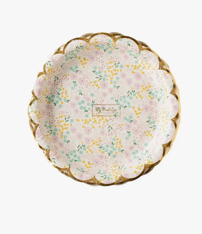 Purple/Green Floral 7” Paper Plates