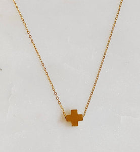 So very blessed gold cross necklace