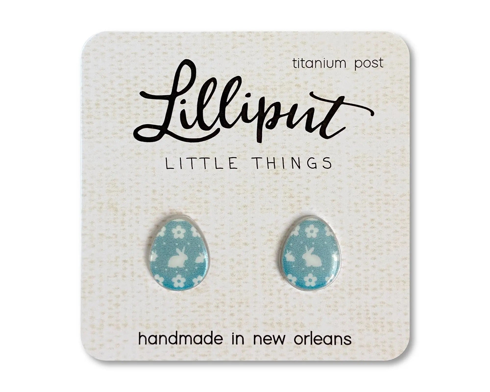 Lilliput Blue Easter Egg Studs