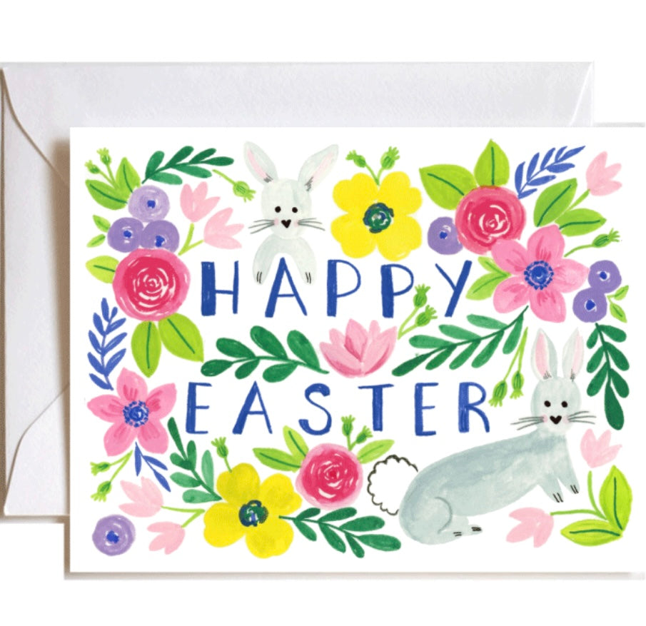 Happy Easter Floral Card