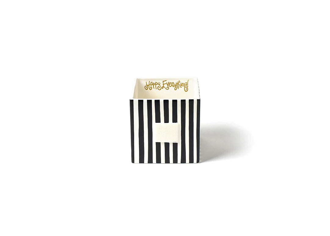 Black Stripe Medium Mini Nesting Cube