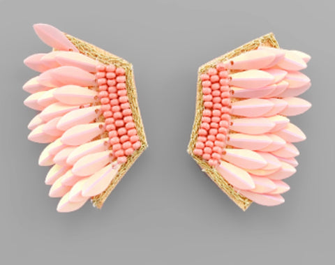 Pink Wing Earrings