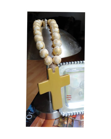 Small Gold Cross Prayer Beads