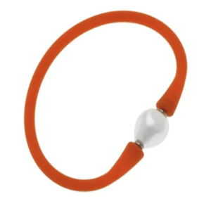 Pearl Silicone Bracelet Orange
