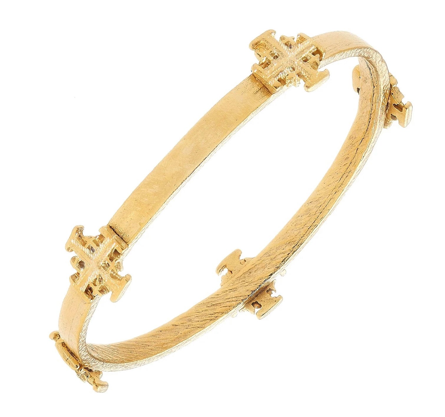 Susan Shaw Jerusalem Cross Bangle Bracelet (2570c)