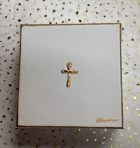 Tiny Gold Cross 4” Canvas