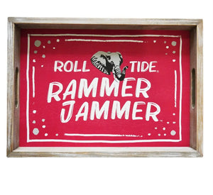 Roll Tide Rammer Jammer Wood Tray