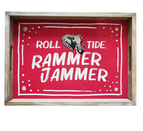 Roll Tide Rammer Jammer Wood Tray