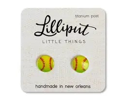 Lilliput Softball Earrings