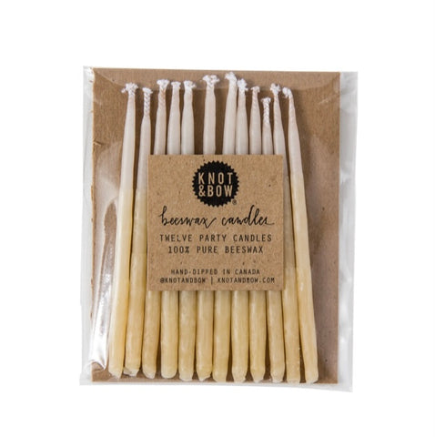 Yellow Ombré Beeswax Birthday Candles (Set of 12)
