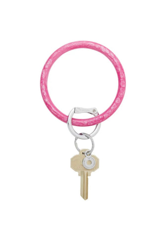 Resin Pink Topaz Oventure Key Ring