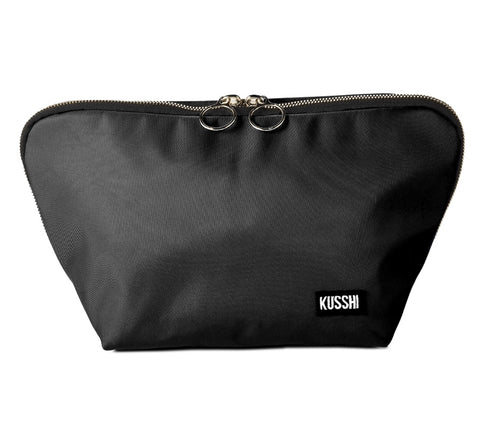 Kusshi Vacationer Makeup Bag- Black/Pink