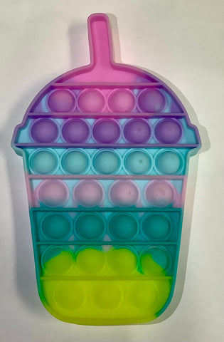 Milkshake with Straw Rainbow Popper Toy