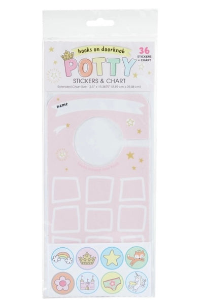 Girl Potty Stickers and Chart