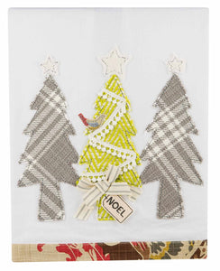 Noel Christmas Tree Appliqué Tea Towel