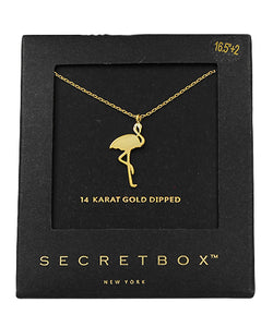 SecretBox Gold Flamingo Necklace