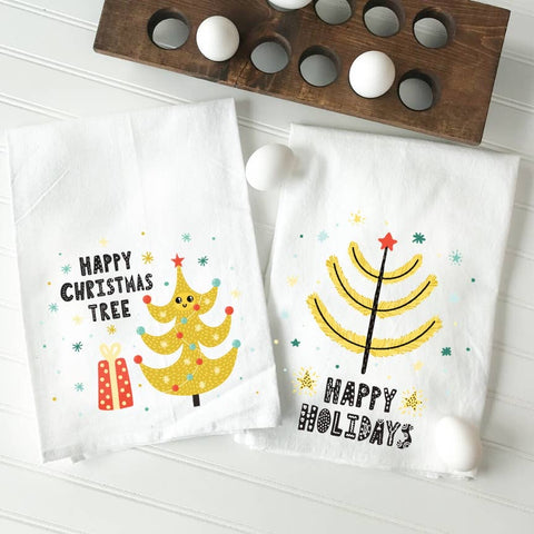 Happy Holidays Kitchen Towel