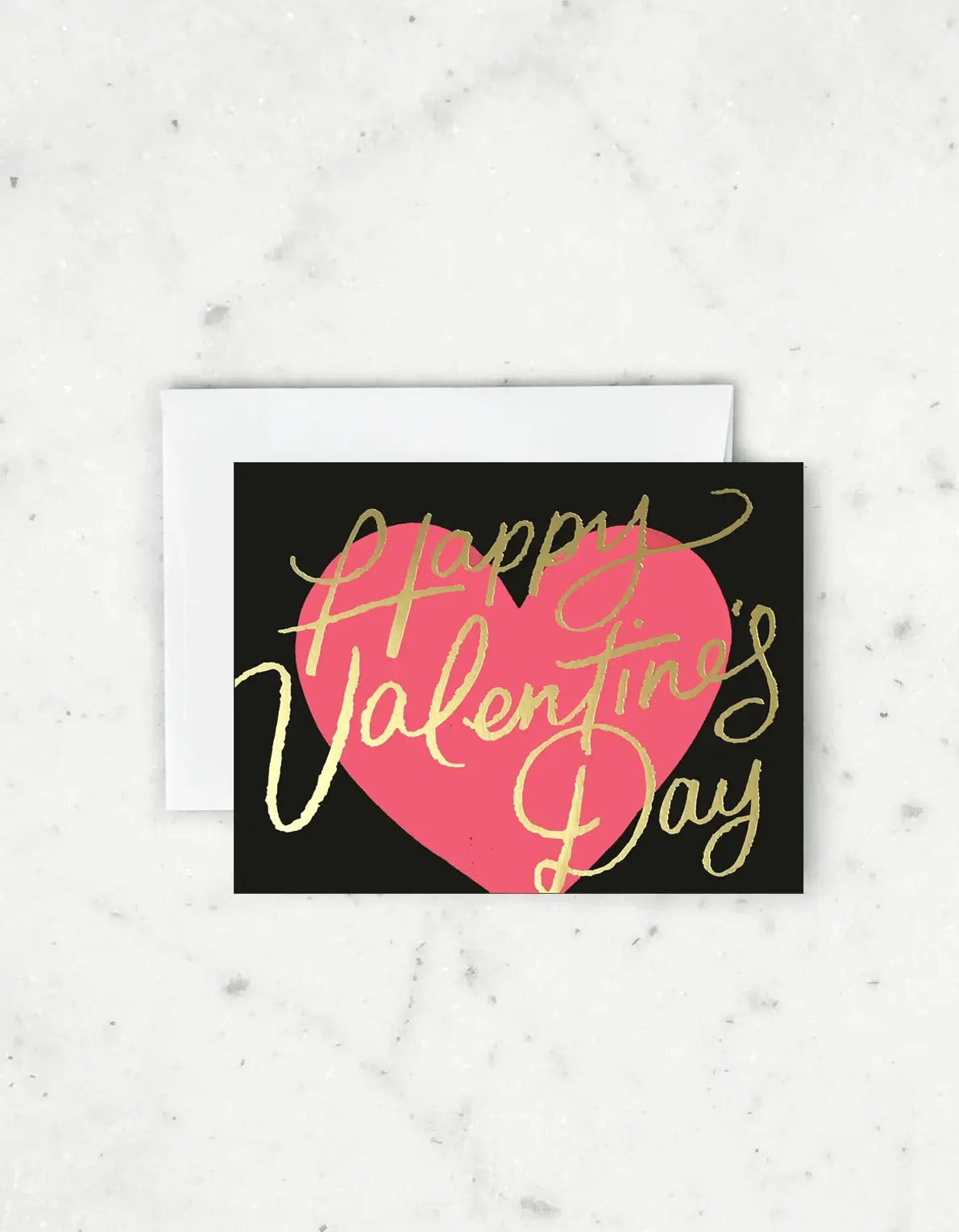 Black Happy Valentines Day Card