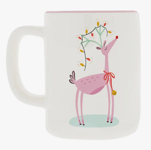 Pink Reindeer Mug