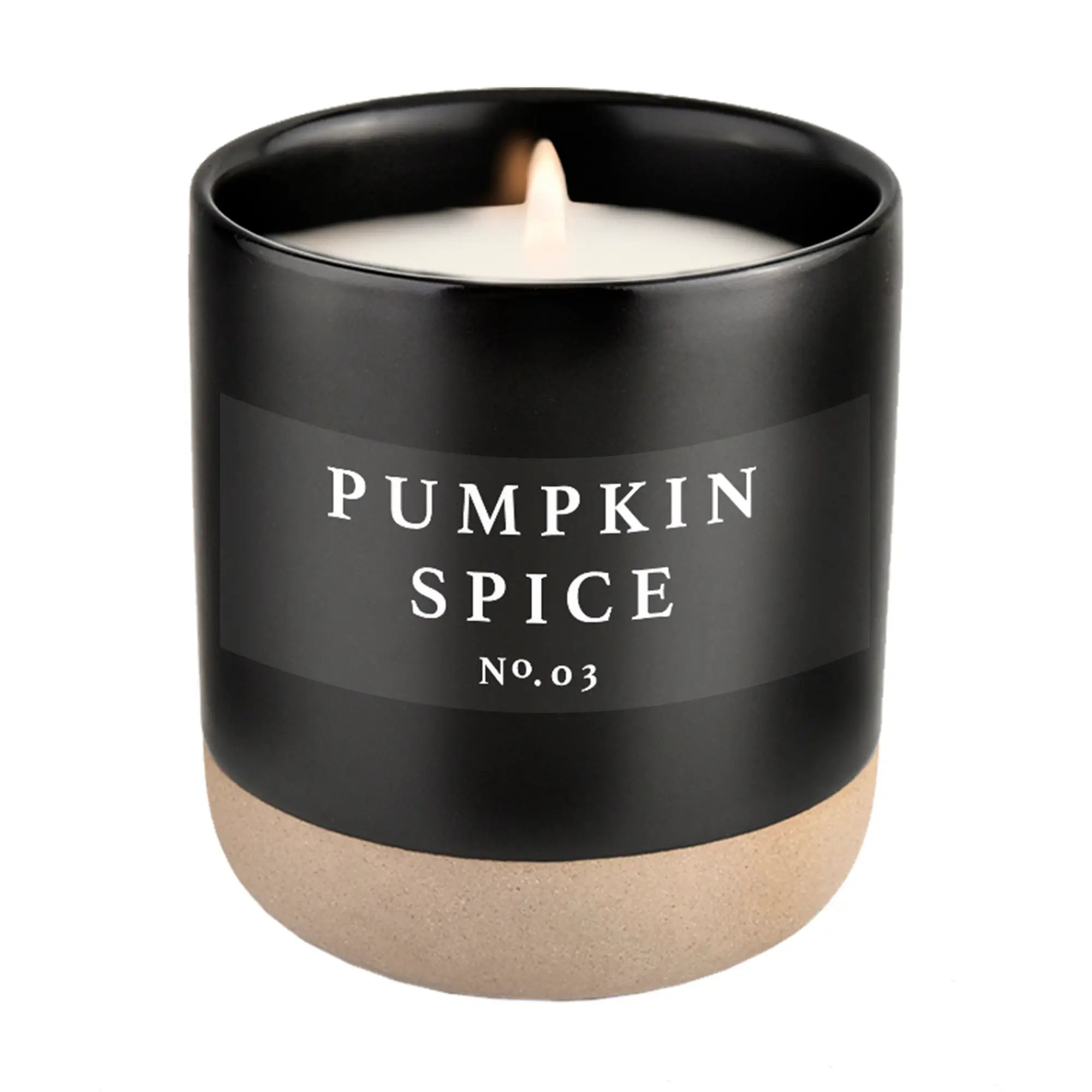 Pumpkin Spice Candle Black Stone Candle