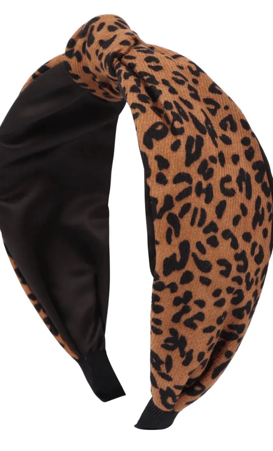 Knotted Headband- Brown Leopard