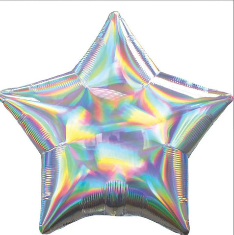 Star Iridescent Mylar Balloon