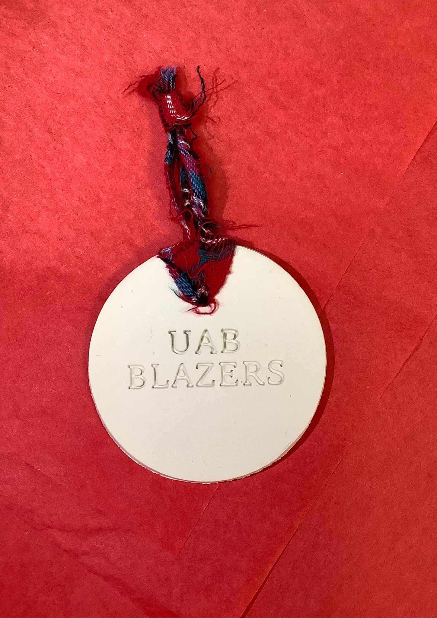 UAB Blazers Round Clay Ornament