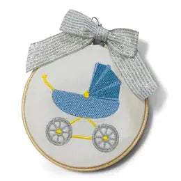 Baby Boy Carriage Ornament