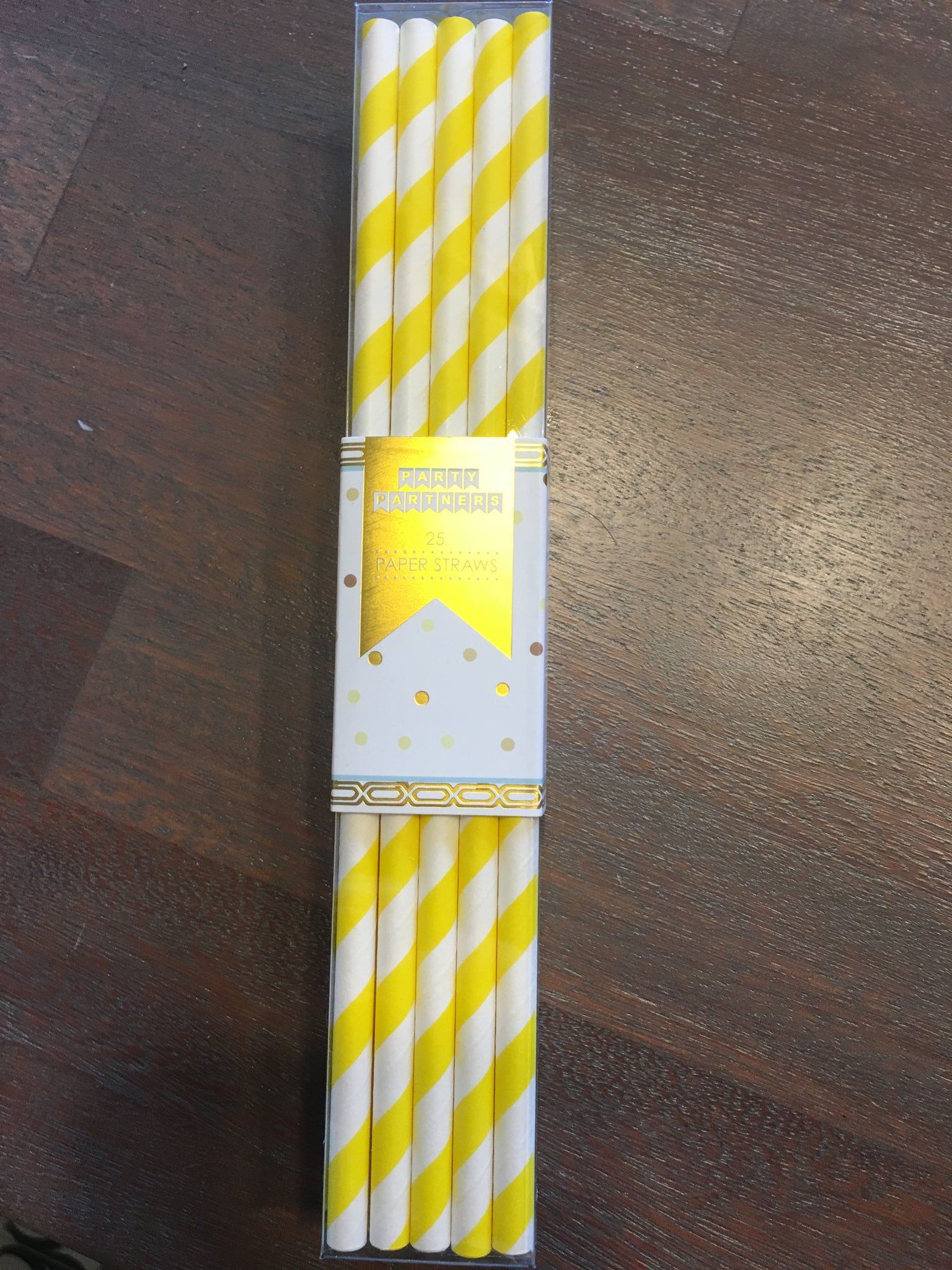 Yellow paper straws