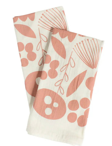 Blush Floral Cloth Napkins - Set of 2