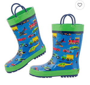 Stephen Joseph Transportation Rain Boots- Size 6